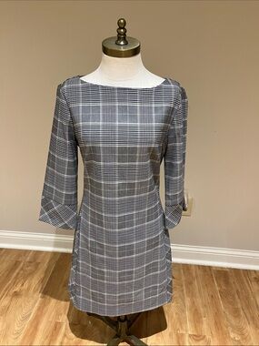 h&m blue plaid dress | Dresses | Hm Menswear Black White 34 Sleeve Shift Stretch Size 8 Classic shirt collar with sa_TROS_7_L12 Men's Solid Brushed Cotton Size:Us Size2